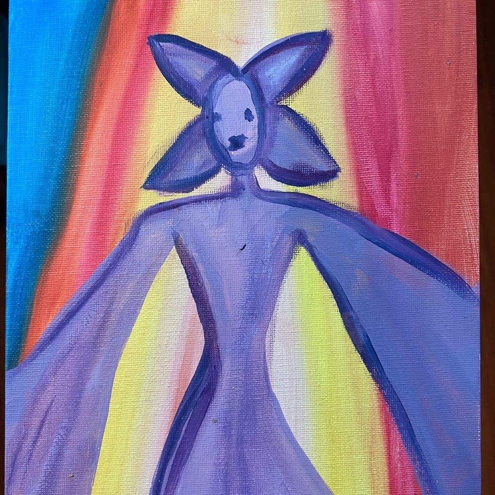 Small Fairy Oil Painting on panel